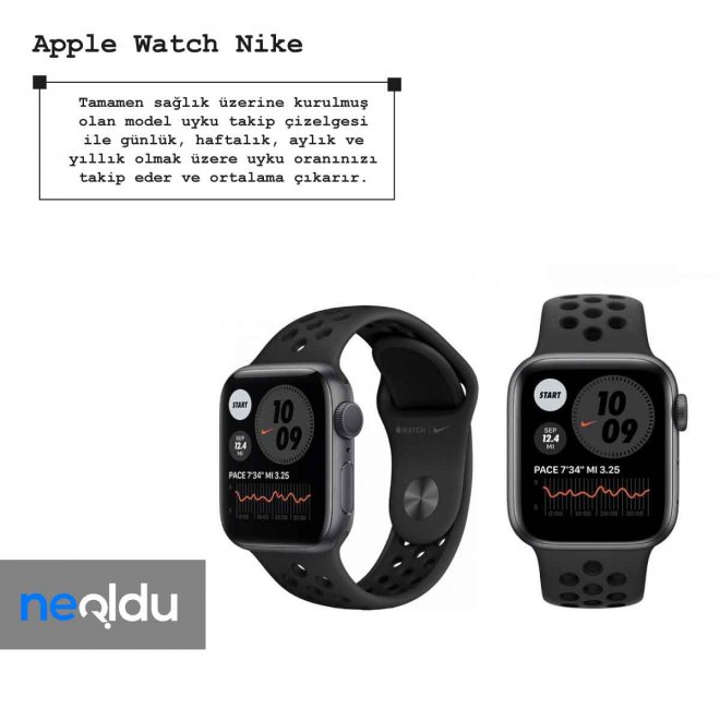 Apple Watch Nike takip çizelgesi