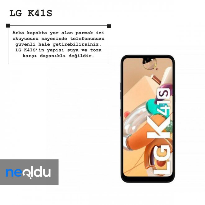 LG K41S parmak izi okuyucusu