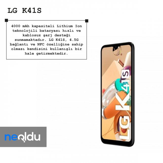 LG K41S batarya kapasitesi