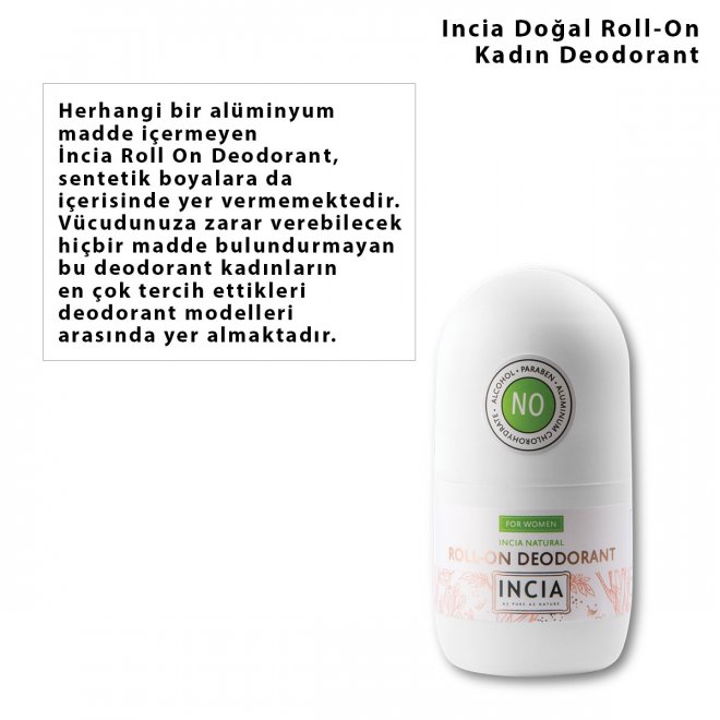Incia Doğal Roll-On Kadın Deodorant