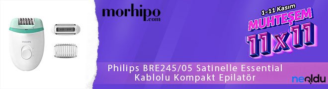 Philips BRE245/05 Satinelle Essential Kablolu Kompakt Epilatör