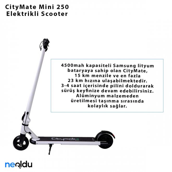 CityMate Mini 250 Elektrikli Scooter