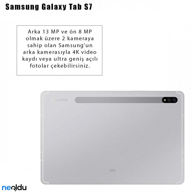 Samsung Galaxy Tab S7 kamera özellikleri