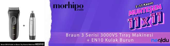 Braun 3 Serisi 3000VS Tıraş Makinesi + EN10 Kulak Burun