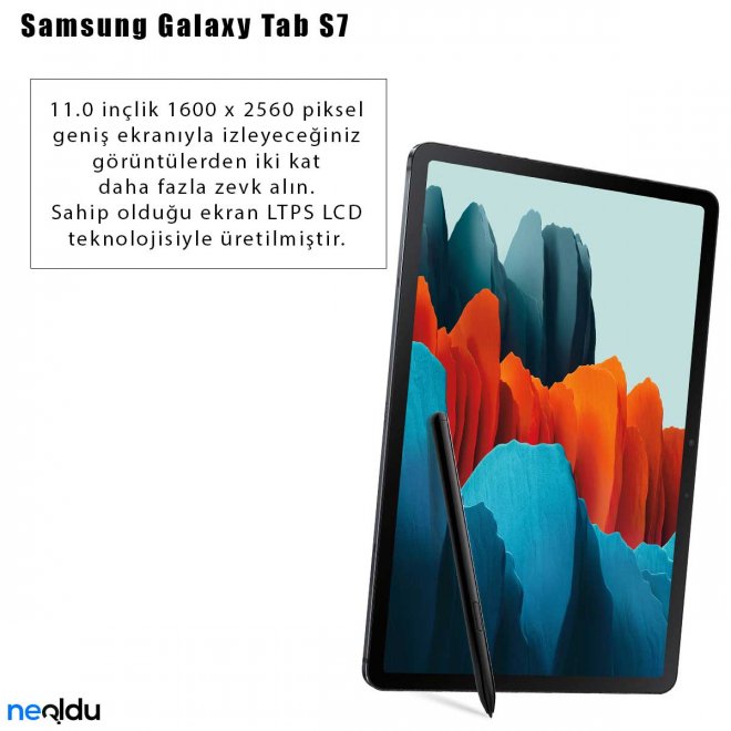 Samsung Galaxy Tab S7 ekran özellikleri