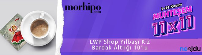LWP Shop Yılbaşı Kız Bardak Altlığı 10'lu