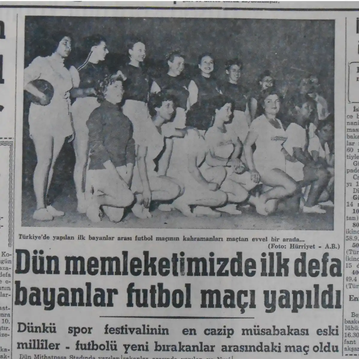 İlk Türk Kadın Futbol Takımı