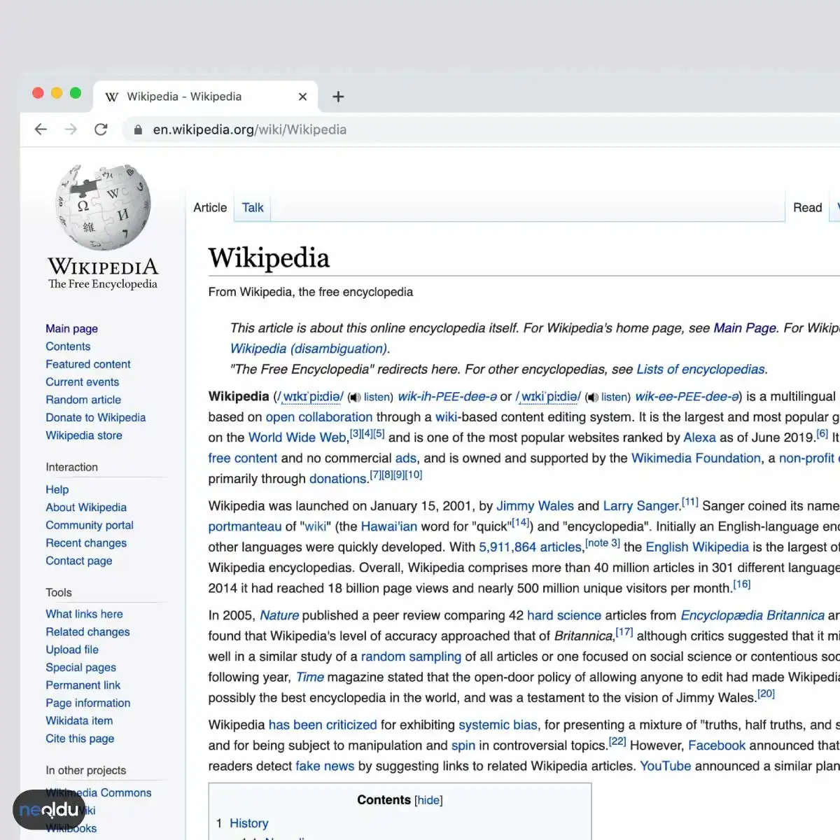 Wikipedia Hakkında Bilgiler
