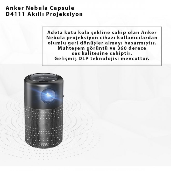 Anker Nebula Capsule D4111 Akıllı Projeksiyon