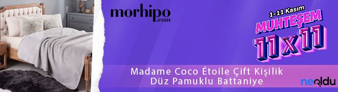 Madame Coco Étoile Çift Kişilik Düz Pamuklu Battaniye