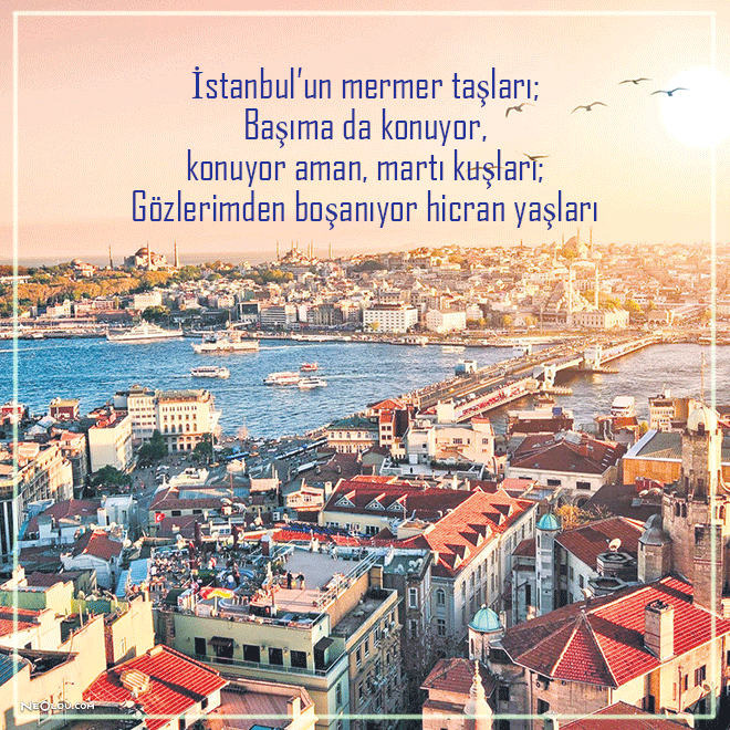 istanbul ile ilgili sözler şiirler