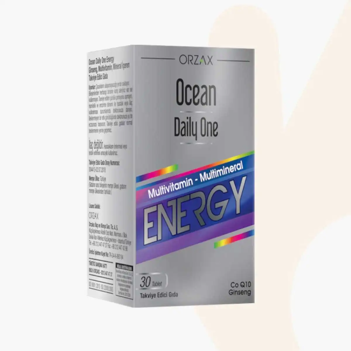 En İyi A Vitamini Takviyeleri Orzax Ocean One Energy 30 Tablet Multivitamin ve A Vitamini Takviyesi 