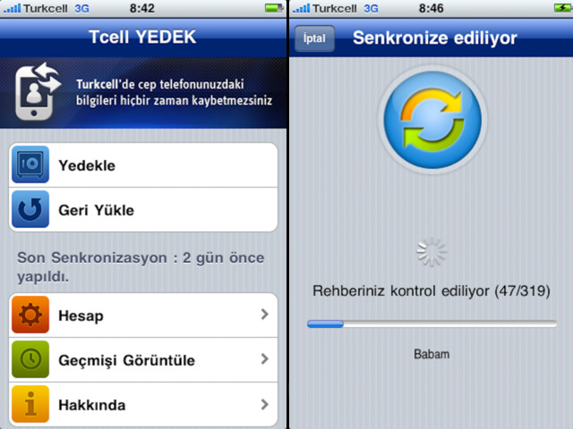 Turkcell Yedek Uygulaması